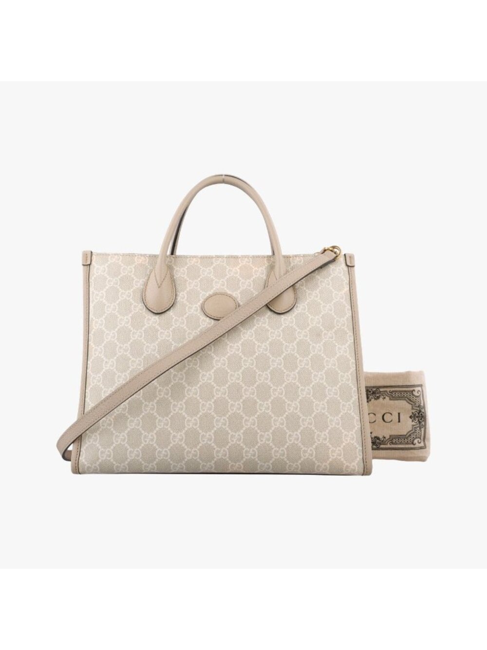 Gucci Interlocking G Beige Leather